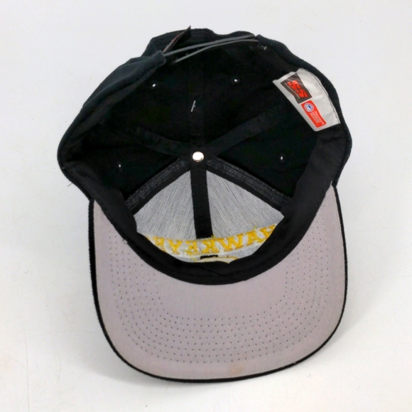 Vintage Iowa Hawkeyes Supersport Shockwave Black Strapback Hat Cap New With Tags - Picture 8 of 10